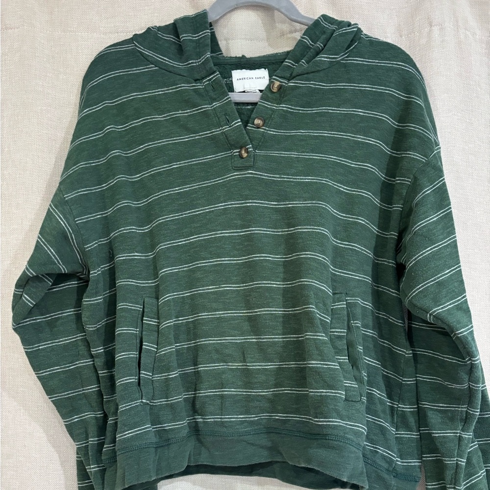 Cropped Henley Hoodie